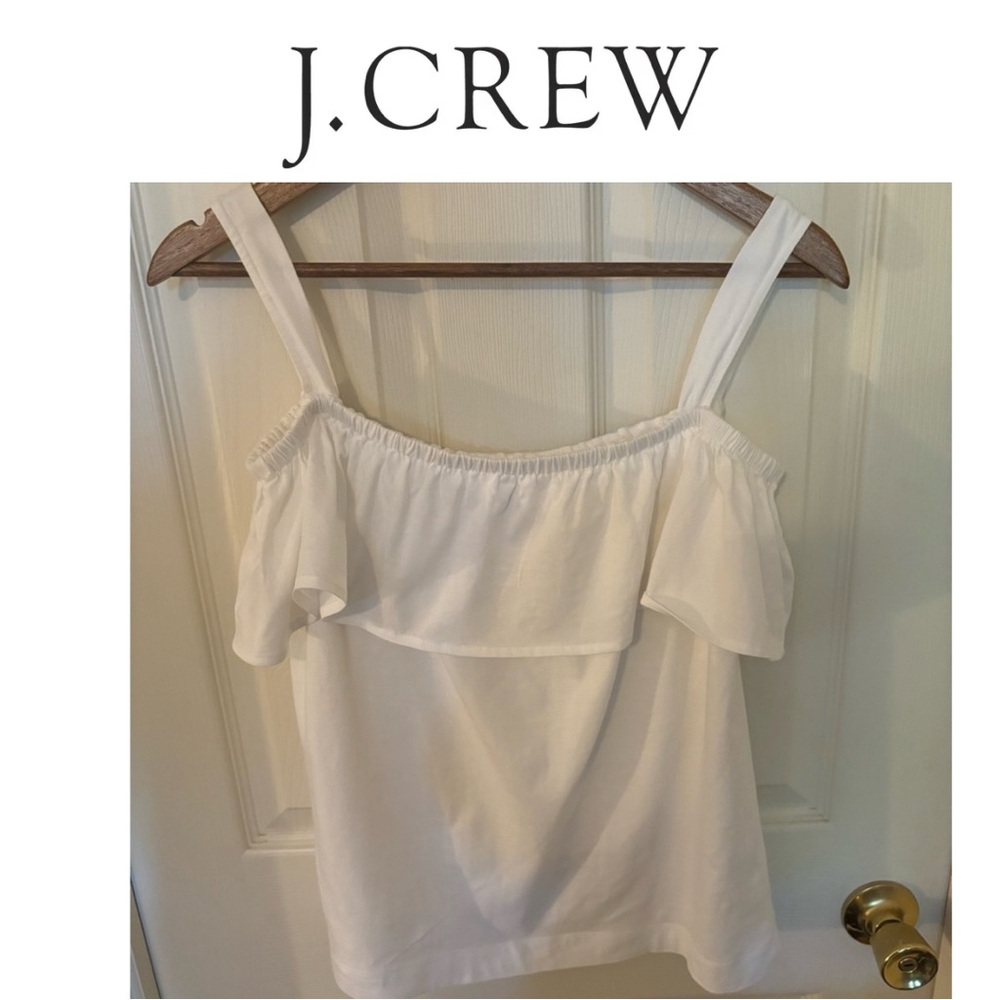 J. Crew Off-the-Shoulder Tank Top in White - Small